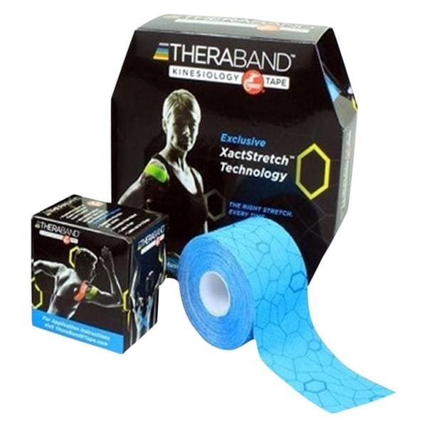 TheraBand Kinesiology Tape 98% Cotton/2% Spandex 2"x16.4' Blue No...
