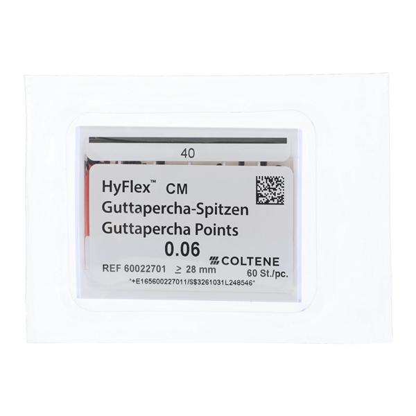 Hyflex CM Gutta Percha Points Size #40 Black 60/Pk
