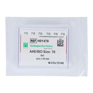 Hygenic Machine Rolled Gutta Percha Points Size 70 Pink 5Vls/Bx