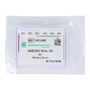 Hygenic Machine Rolled Gutta Percha Points Size 80 Pink 5Vls/Bx