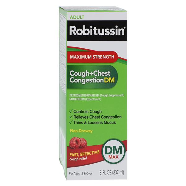 Robitussin DM Cough/Congestion Syrup 400/20mg Maximum Strength 8o...