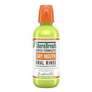 TheraBreath Dry Mouth Oral Rinse 16 oz Tingling Mint 3/Pk