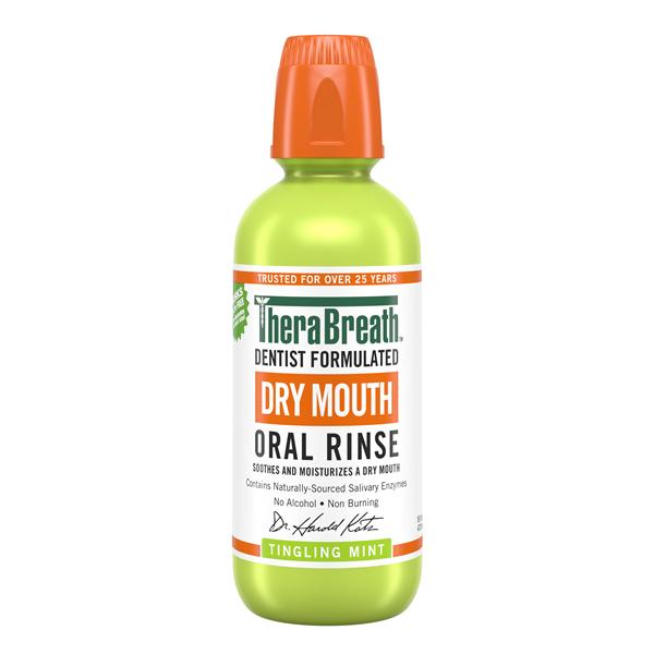 TheraBreath Dry Mouth Oral Rinse 16 oz Tingling Mint 3/Pk