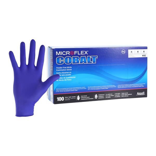 MICROFLEX Cobalt Nitrile Exam Gloves Medium Standard Blue Non-Sterile, 10 BX/CA