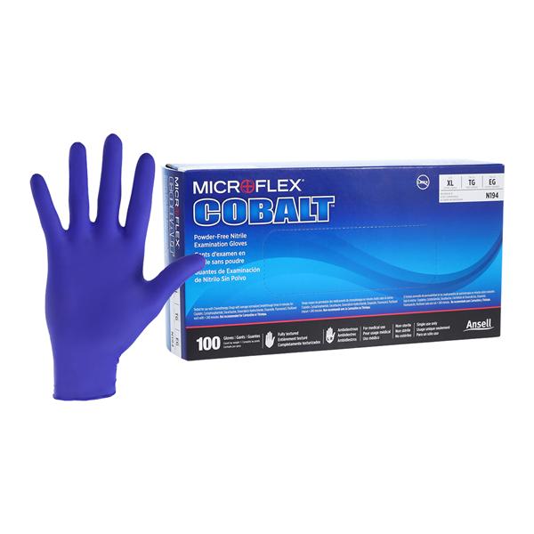 MICROFLEX Cobalt Nitrile Exam Gloves X-Large Standard Blue Non-Sterile, 10 BX/CA