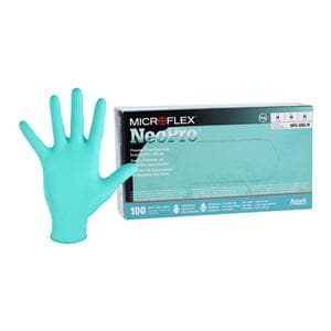 MICROFLEX NeoPro Neoprene Exam Gloves Medium Standard Green Non-Sterile, 10 BX/CA