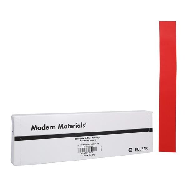 Boxing Wax Impressions Sheets Extra Thin 1.5" x 11" x 0.96" Red 1Lb