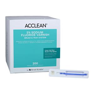 Acclean Fluoride Varnish Brush & Tray Unit Dose 5% NaF 0.4 mL Caramel 200/Bx