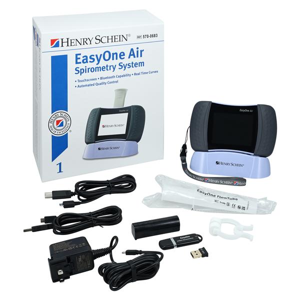 Henry Schein EasyOne Air Digital Spirometer Color Touch Screen Ba...