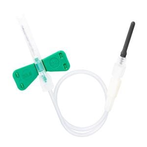 Blood Collection Set Needle 21gx3/4" 12" Tubing Winged Green Safety Shield 50/Bx