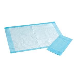 Incontinence Underpad Unisex 30x36" Light Absorbency White/Blue 100/Ca