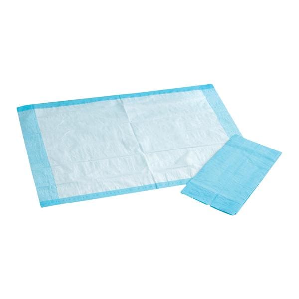 Incontinence Underpad Unisex 30x30" Light Absorbency White/Blue 150/Ca