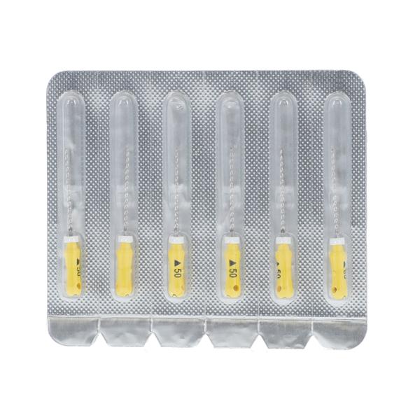 Maxima Hand K-Reamer 21 mm Size 50 Yellow 6/Pk