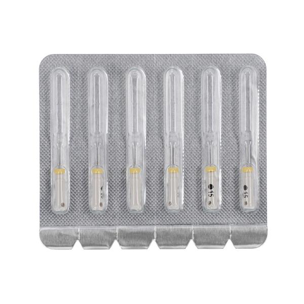 Maxima Hand Hedstrom Files 25 mm Size 15 Stnls Stl/Plstc Hndl White 6/Pk