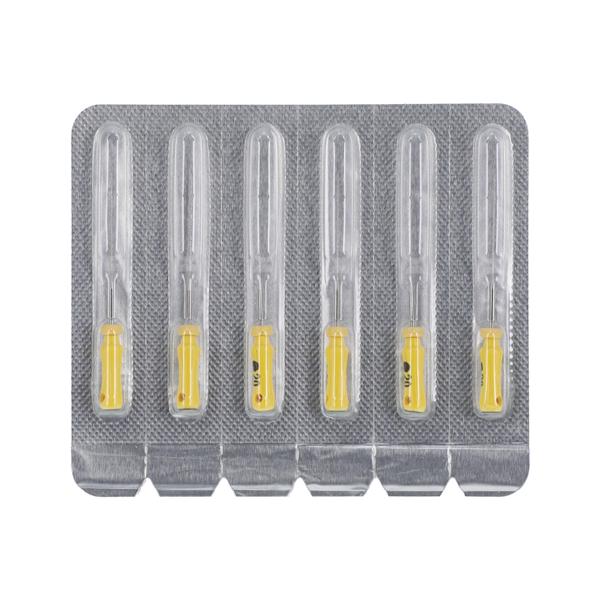 Maxima Hand Hedstrom Files 25 mm Size 20 Stnls Stl/Plstc Hndl Yellow 6/Pk