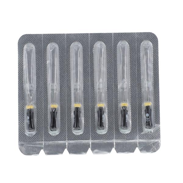 Maxima Hand Hedstrom Files 25 mm Size 40 Stnls Stl/Plstc Hndl Black 6/Pk