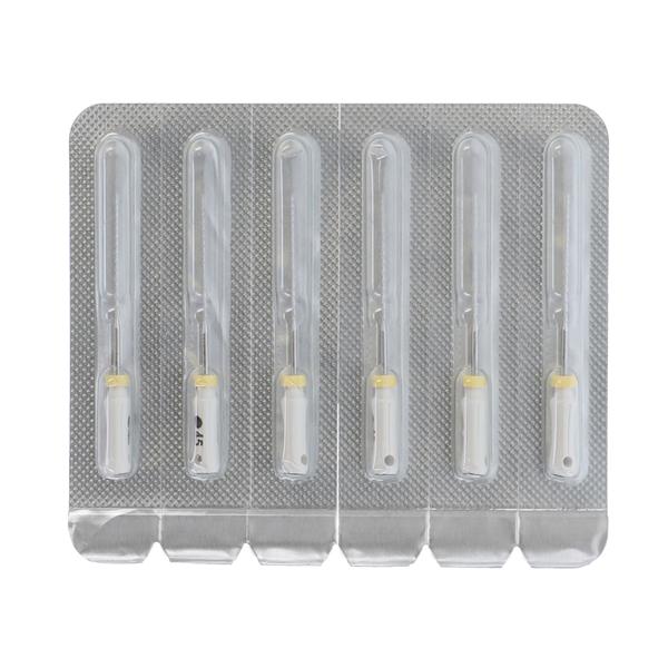 Maxima Hand Hedstrom Files 25 mm Size 45 Stnls Stl/Plstc Hndl White 6/Pk
