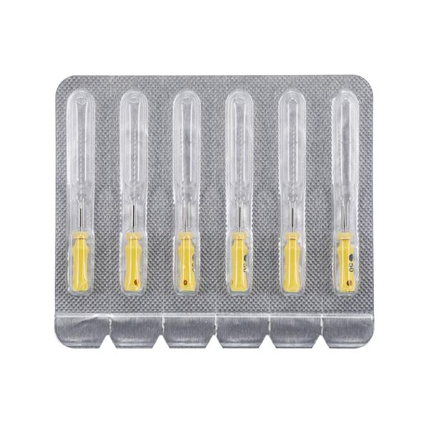Maxima Hand Hedstrom Files 25 mm Size 50 Stnls Stl/Plstc Hndl Yellow 6/Pk