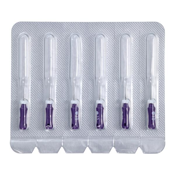 Maxima Hand Hedstrom Files 21 mm Size 10 SS/Plstc Hndl Violet 6/Pk
