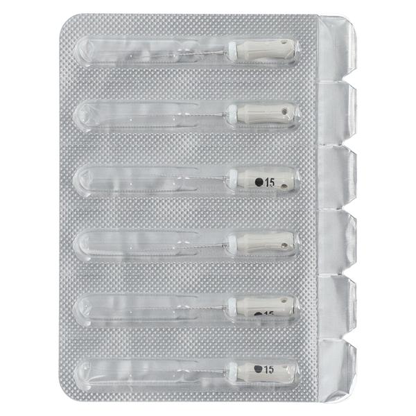 Maxima Hand Hedstrom Files 21 mm Size 15 Stnls Stl/Plstc Hndl White 6/Pk