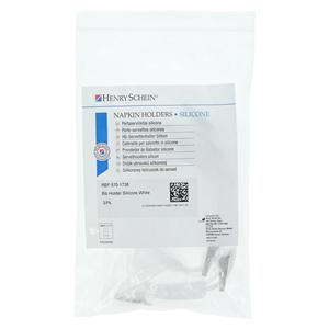 Bib Holder White Silicone 3/Pk