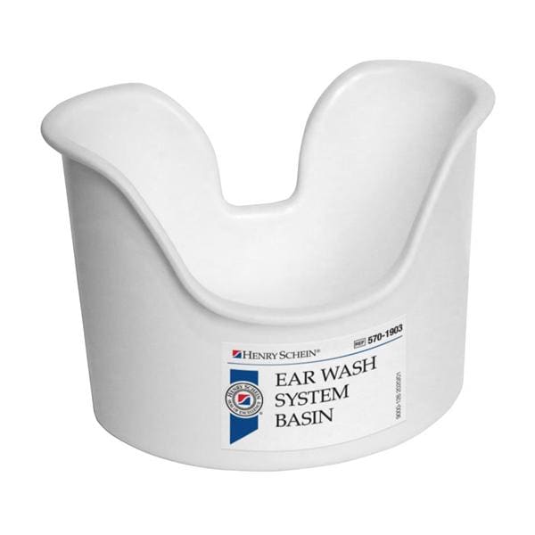 Ear Wash Basin Round Plastic White, 12 EA/CA