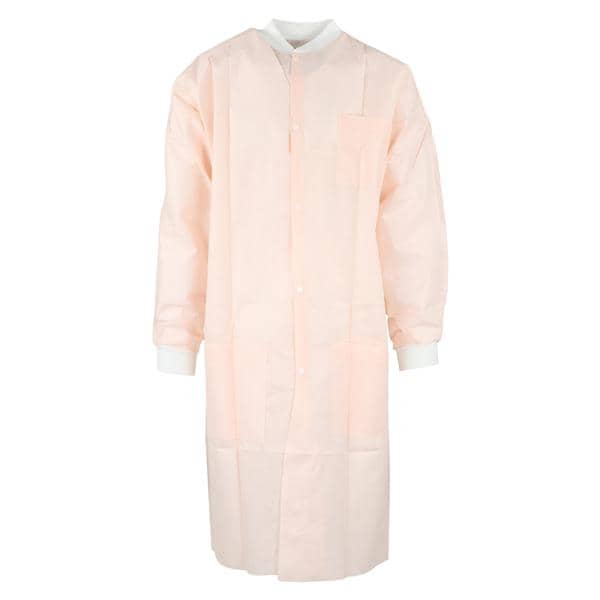Maxi-Gard Protective Lab Coat SMS Large Light Pink 10/Pk