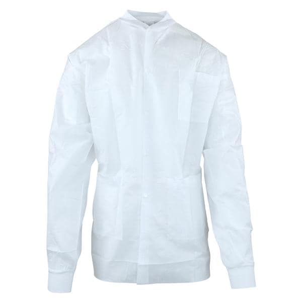 Maxi-Gard Protective Jacket SMS Medium White 10/Pk