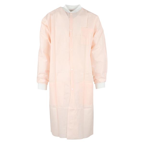 Maxi-Gard Protective Lab Coat SMS Small Light Pink 10/Pk