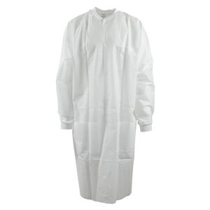 Maxi-Gard Protective Lab Coat SMS Medium White 10/Pk
