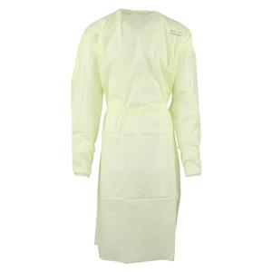 Isolation Gown AAMI Level 1 SMS Large Yellow 10/Bg