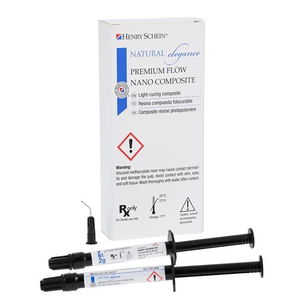 Natural Elegance Premium Flow Nano Flowable Composite B1 Syringe Refill 4/Bx, 100 BX/CA