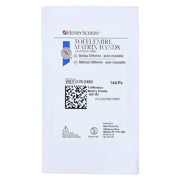 Tofflemire Matrix Band 0.002 in 2 144/Pk