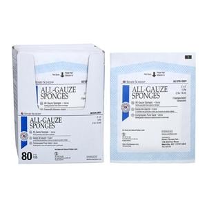 Henry Schein Premium 100% Cotton All-Gauze Sponge 3x3" 12 Ply Ste...