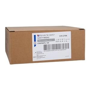 Safety Needle 27gx1-1/2" Gray Safety Shield 100/Bx, 8 BX/CA