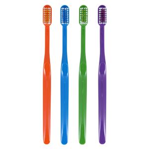 Acclean Toothbrush Adult Straight 32 Tuft Compact 4 Colors 144/Bx
