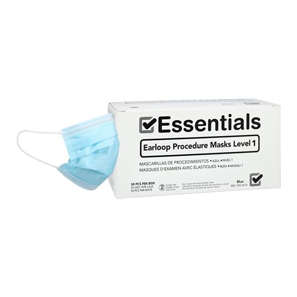 Essentials EDLP Face Mask ASTM Level 1 Blue Adult 50/Bx