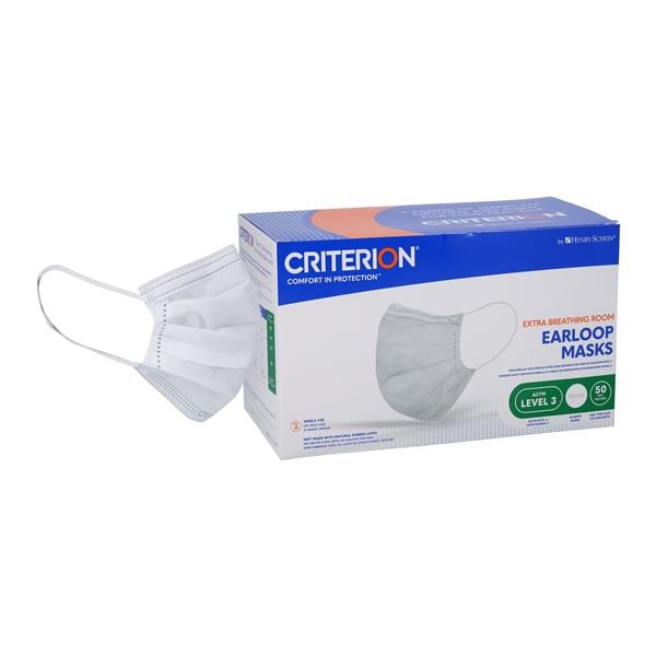 Criterion Extra Breathing Room Mask ASTM Level 3 White Adult 50/Bx