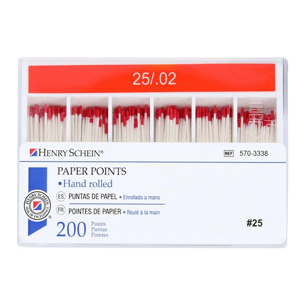 Absorbent Points Size #25 #501 .020 200/BX