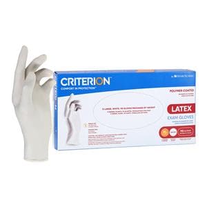 Criterion Polymer Coated Latex Exam Gloves X-Large Natural Non-Sterile 90/Bx