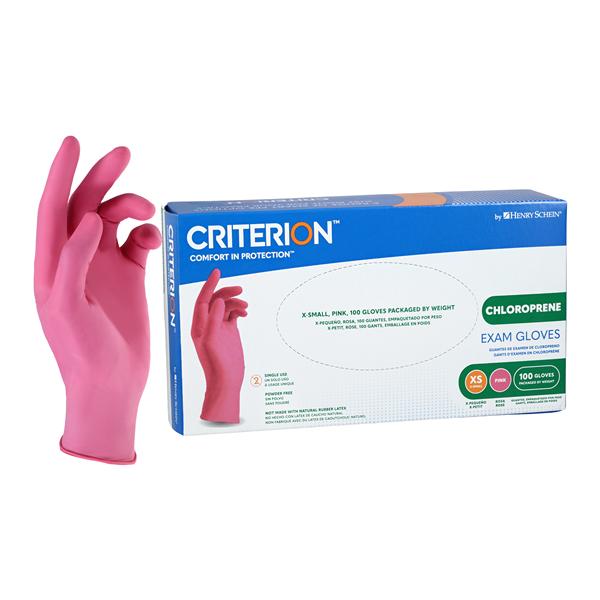 Criterion Chloroprene Exam Gloves X-Small Pink Non-Sterile