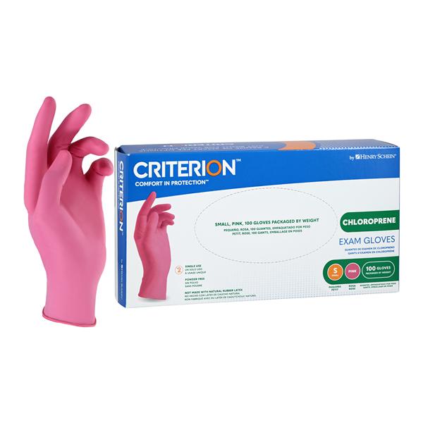 Criterion Chloroprene Exam Gloves Small Pink Non-Sterile