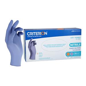 Criterion Aloe + Vitamin E Nitrile Exam Gloves Small Standard Lavender NS