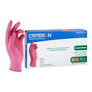 Criterion Chloroprene Exam Gloves Large Pink Non-Sterile