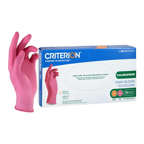 Criterion Chloroprene Exam Gloves Large Pink Non-Sterile
