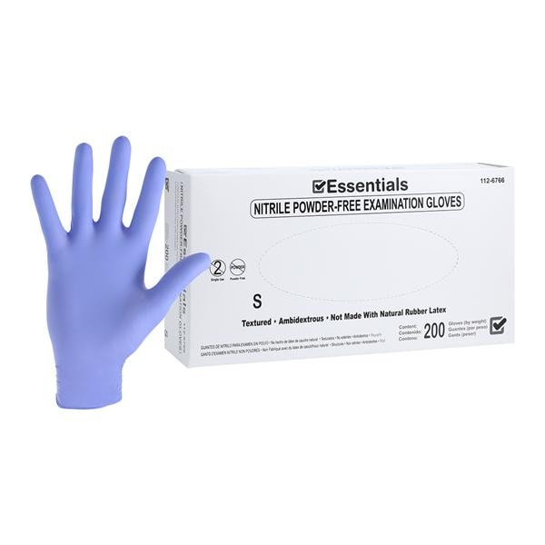 Essentials EDLP Nitrile Exam Gloves Small Periwinkle Non-Sterile 200/Bx
