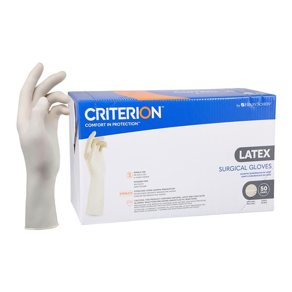 Criterion Latex Surgical Gloves 7.5 Natural 50Pr/Box