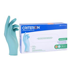 Criterion Chloroprene Exam Gloves Large Aqua Blue Non-Sterile 100/Bx