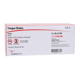 Tongue Blade 6 in Sterile Senior 100/Bx