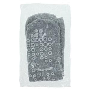 Patient Slippers Cotton/Terry Out Gray X-Large 48/Ca